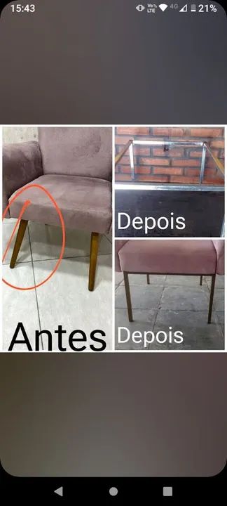 Estrutura de metal para poltrona - Foto 2