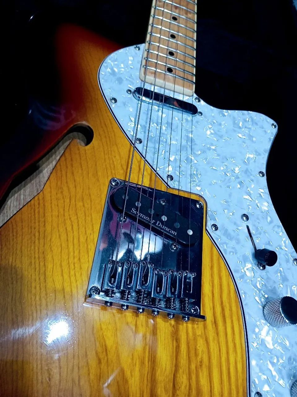 Guitarra telecaster thinline, SX  (cap Saymor Duncan) - Foto 2
