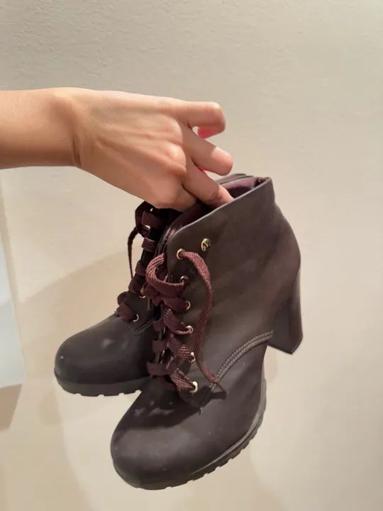 Coturno/Bota Sapatinho de Luxo Marrom - Foto 4