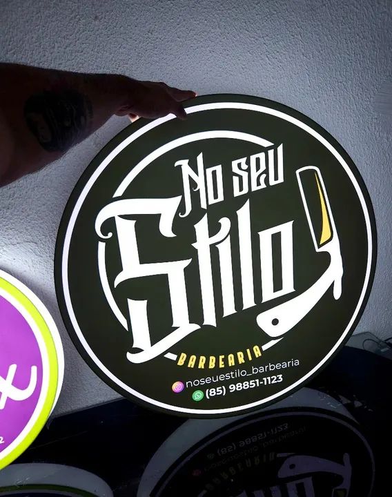 Placas luminosas com sua logo personalizada  - Foto 2