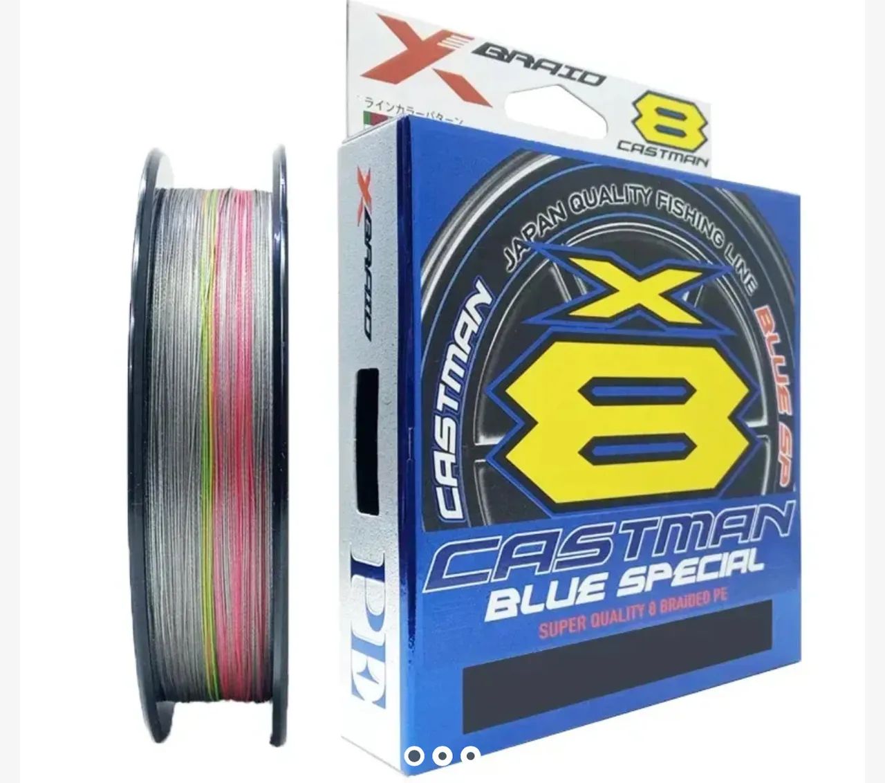 Linha Multifilamento X-Braid Castman x8 Blue Special (300m) YGK PE 3 ou 4 - Foto 2