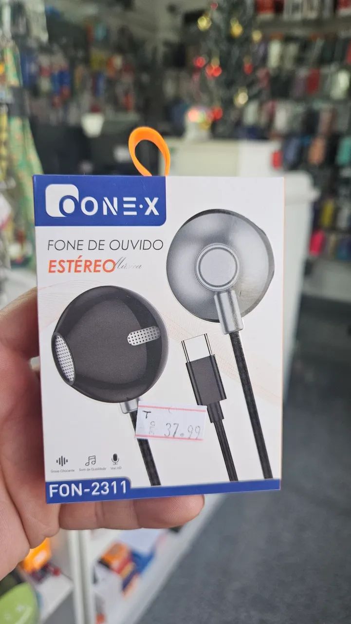 Fone com fio USB C