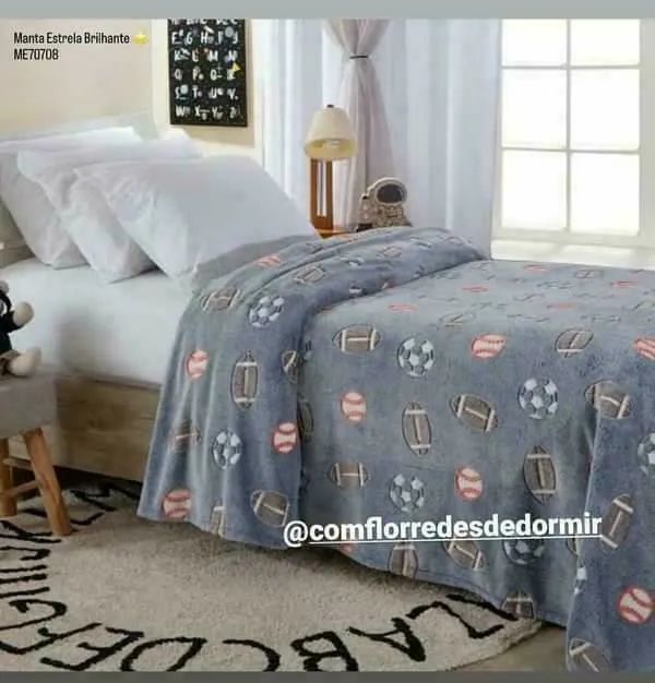 Manta Estrela Brilhante - Aconchegante - Entrega Grátis 