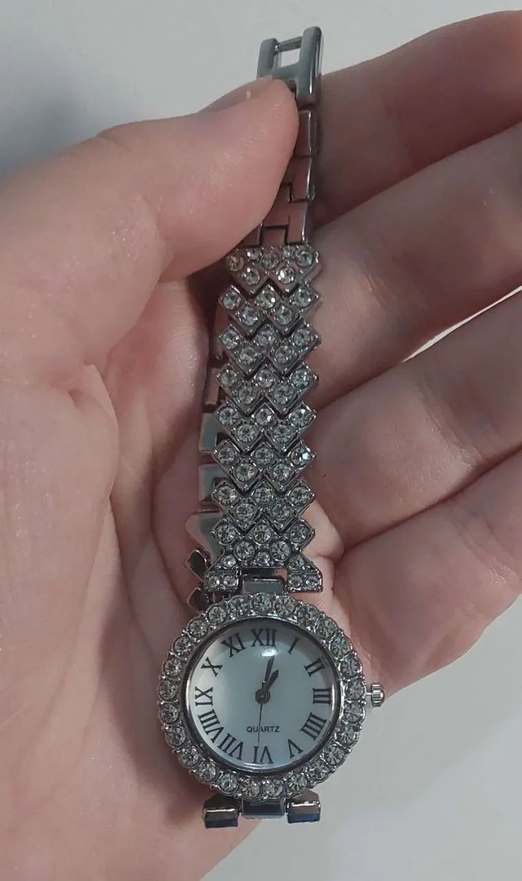 Relógio + Pulseira Feminina Cravejada  - Foto 3