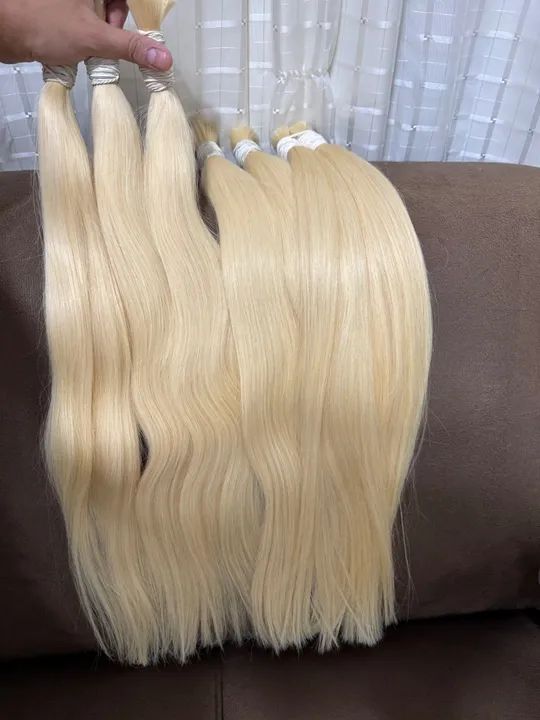 Cabelo Humano Loiro Vietnã 65 cm - Foto 4