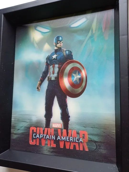 Quadro 3D Capitão América Guerra Civil - Foto 2