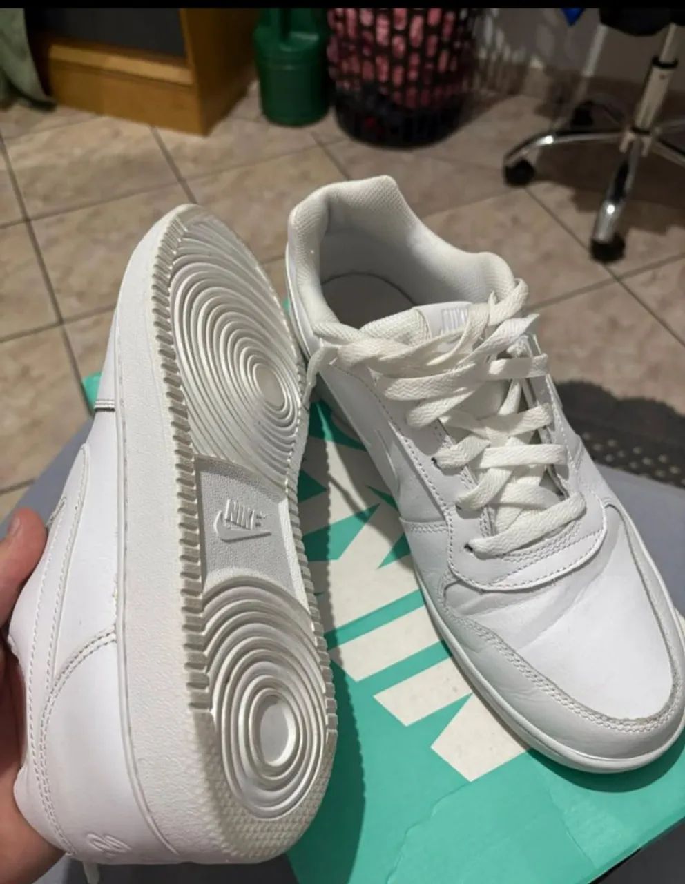 Tênis Nike Sportswear Ebernon Low Branco original - Foto 3