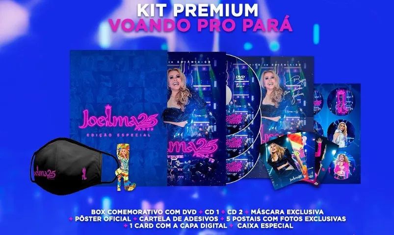 BOX JOELMA 25 ANOS - KIT PREMIUM VOANDO PRO PARÁ - 2 CDS + DVD NACIONAL