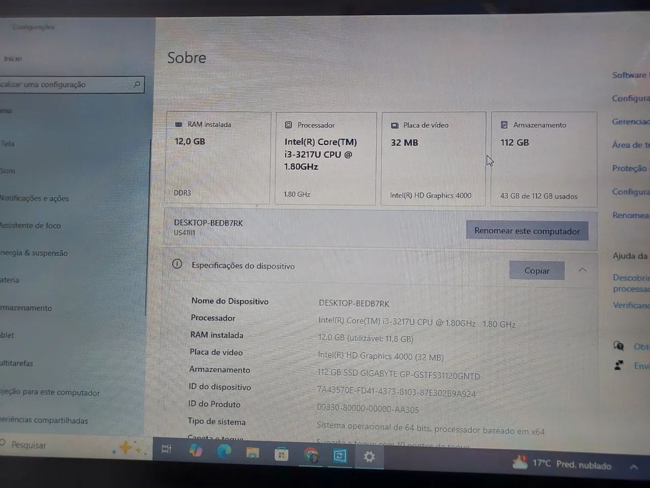 Note ultrafino 14 pol 12g ram core I3 1.8ghz ZERADO FUNCIONA TUDO OK. - Foto 4