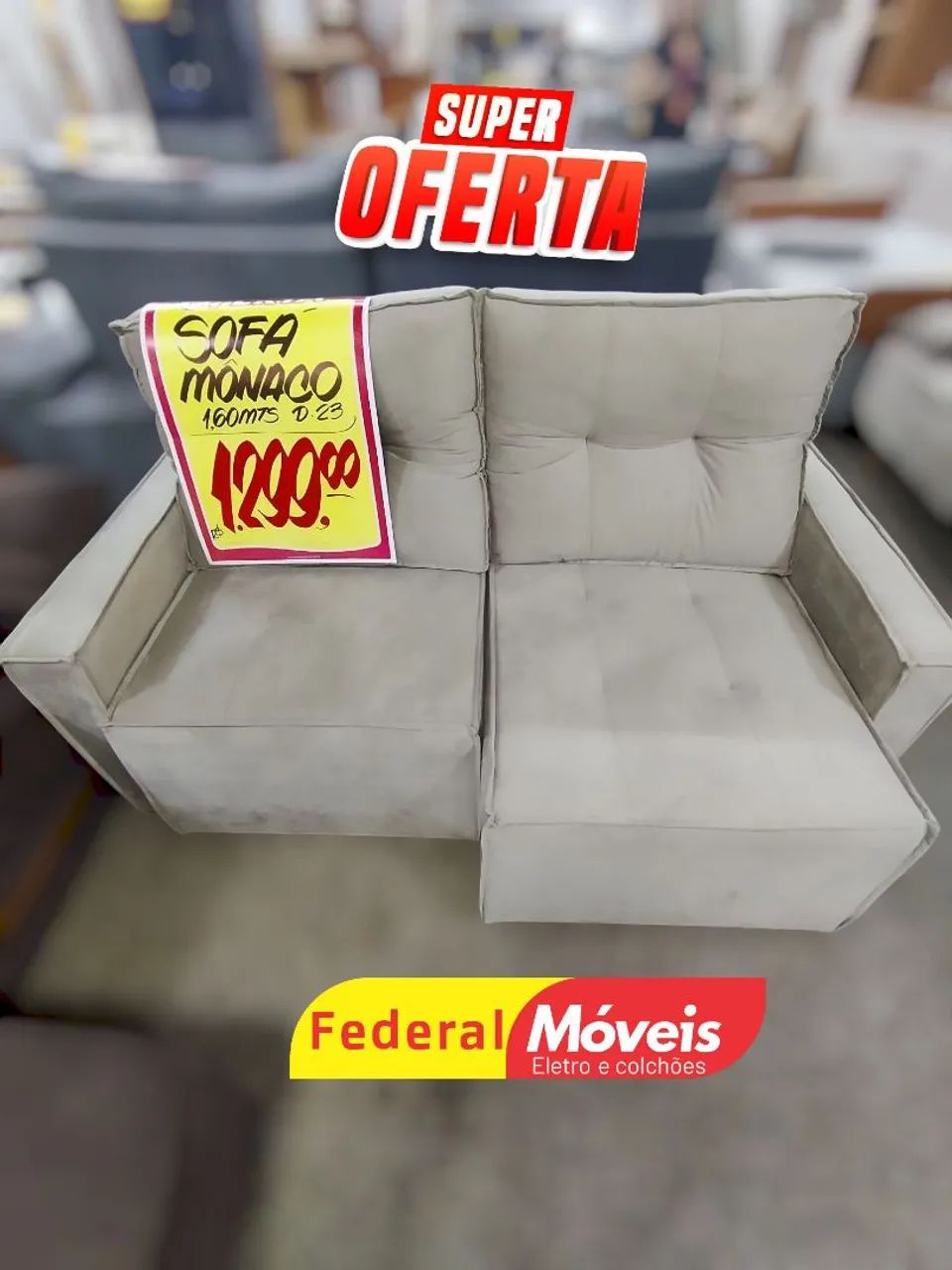 Sofá Retrátil e Reclinável 1,60m Oferta Especial 