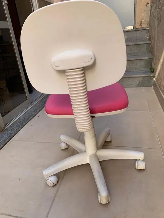 Cadeira de Escritório Giratória Rosa - Foto 2