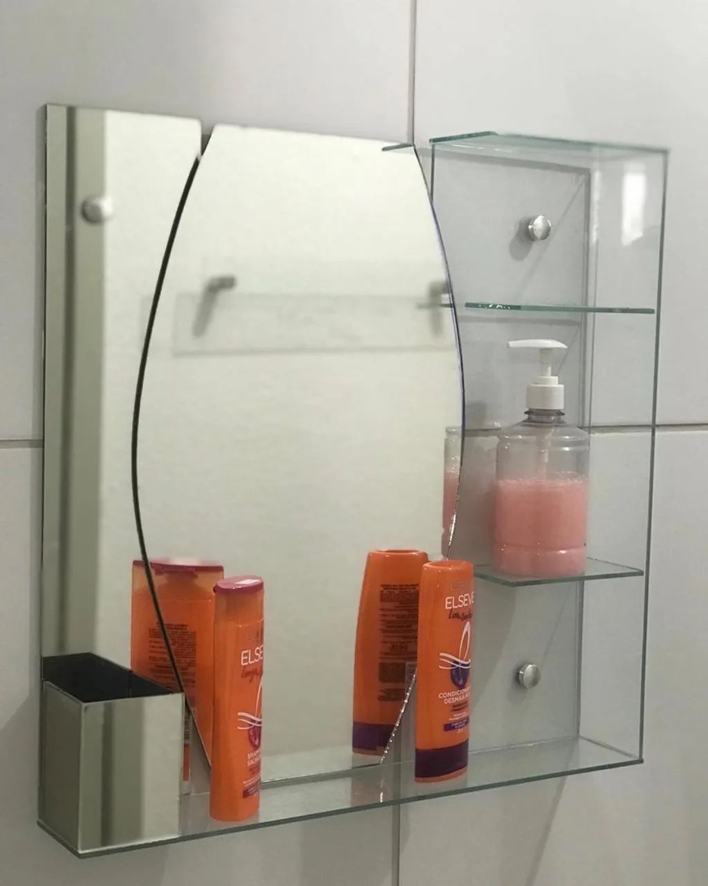 Espelho de banheiro com prateleiras - Foto 5