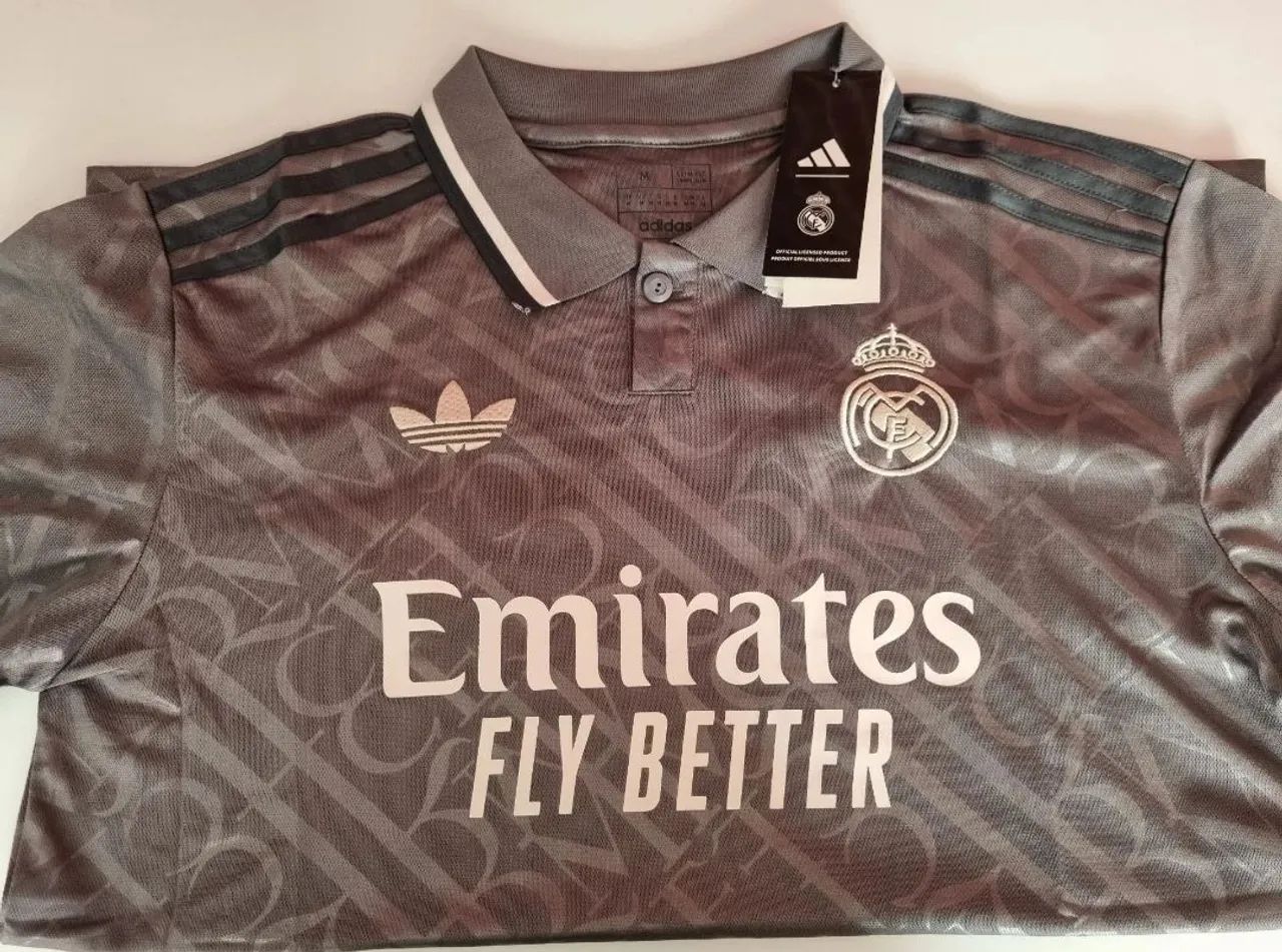 Camisa Real Madrid - Cinza - M - Foto 3