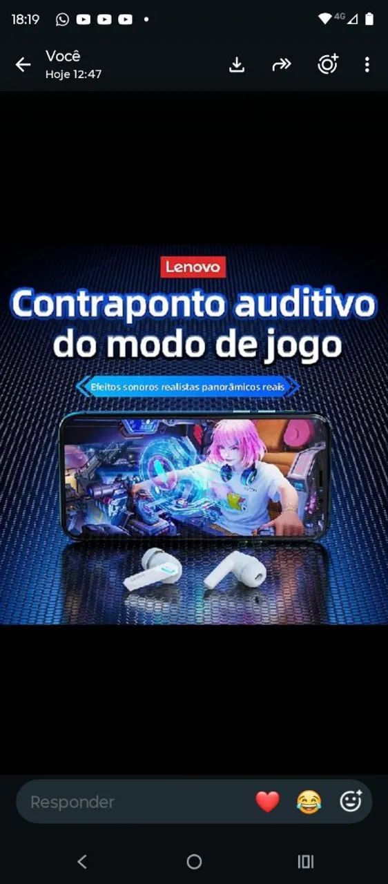 Fone bluetooth Lenovo  - Foto 3