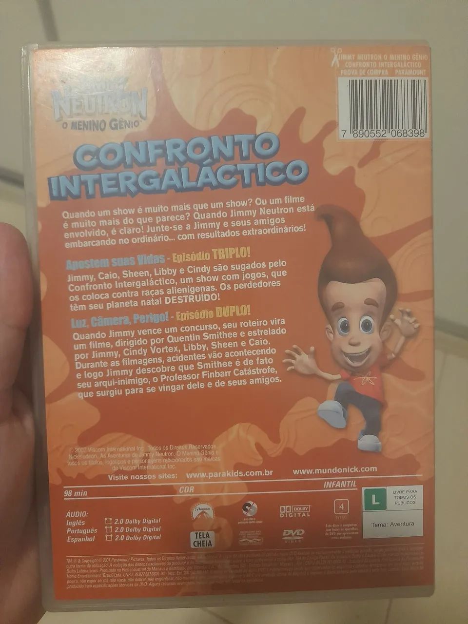 Jimmy Neutron: Confronto Intergaláctico DVD original [USADO] - Foto 2