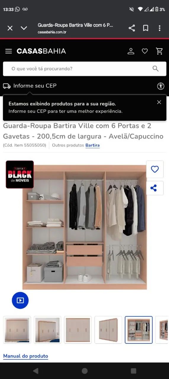 Guarda roupa 6 portas - Foto 3