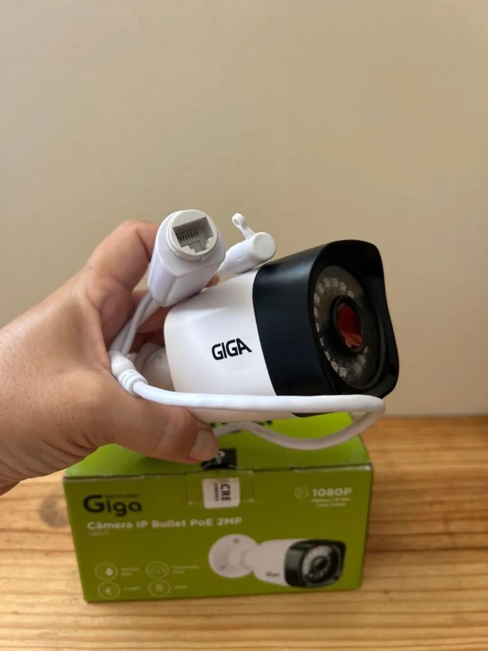 Câmera IP Bullet Giga Full HD 1080p GS0371 - Nova e com PoE - Foto 2