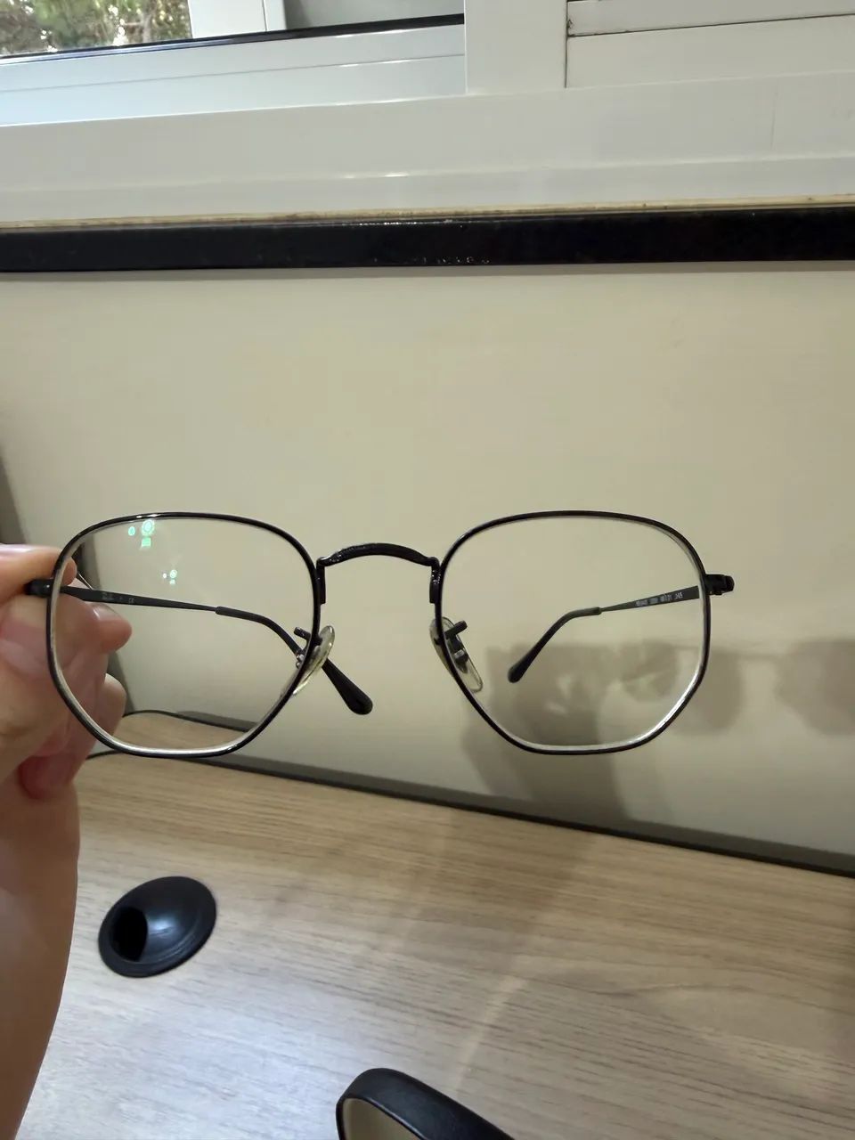 Armação Rayban Hexagonal Optics Preta - Foto 2