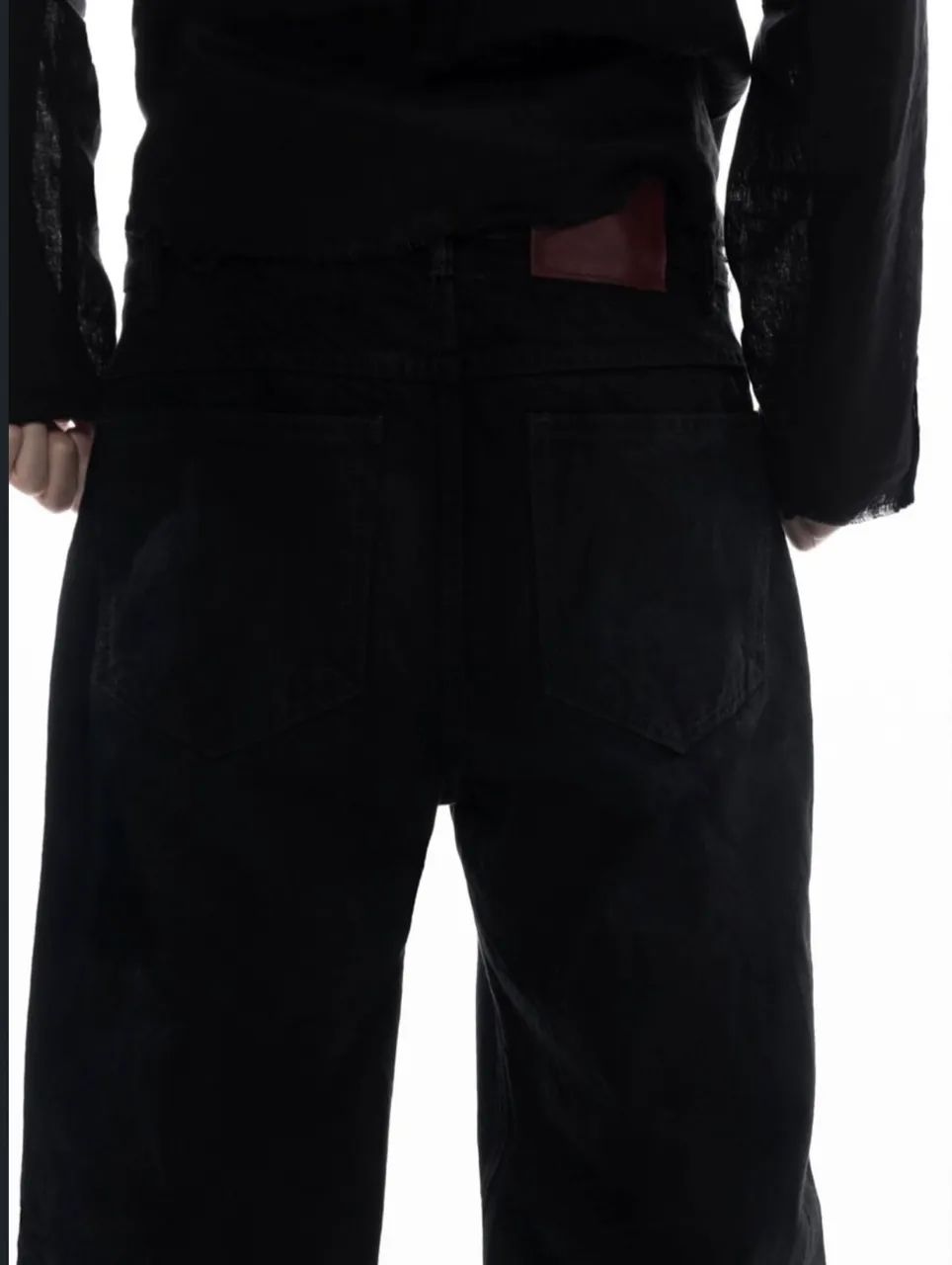 Calça Ukio 14oz Heavy Loose Denim Black - Foto 4