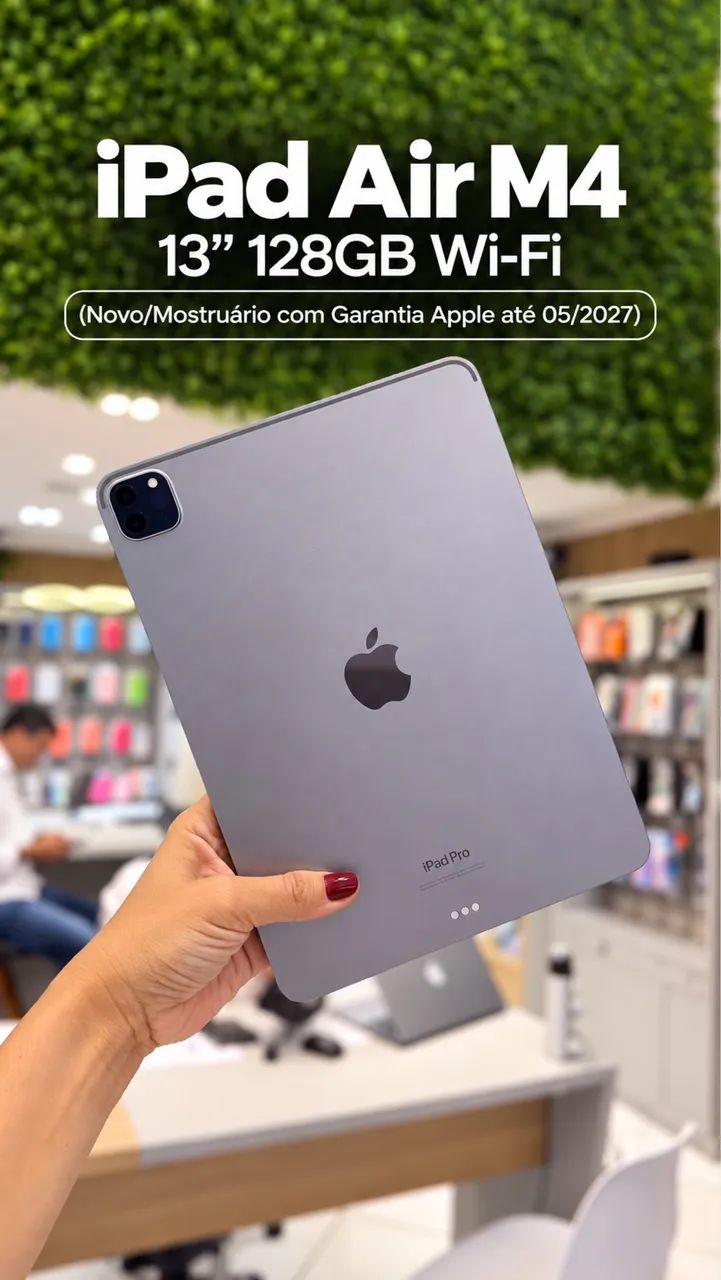 iPad Air M4 13? 128GB Wi-Fi (Novo/Mostruário com Garantia Apple