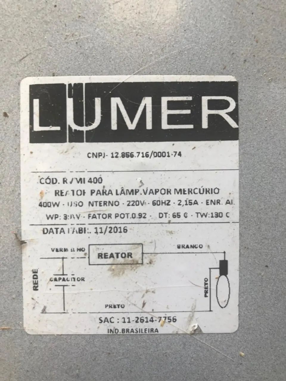 Kit Refletor + Reator HQL 400W 220v (sem a lâmpada) - Foto 3
