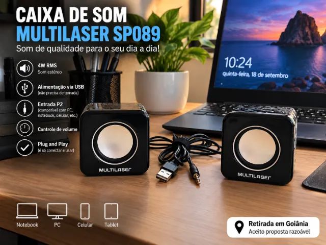 Caixa de som Multilaser SP089
