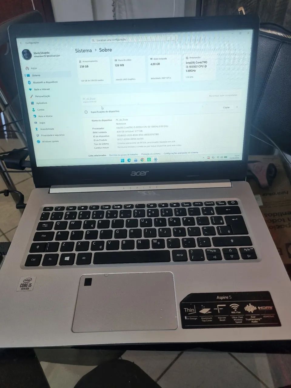 Vendo Notebook Acer Aspire 5 A514-53 | Intel Core i5 | SSD 256 GB - Foto 2