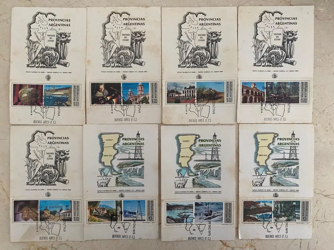 Selos Argentinos, 41 cartões e envelopes