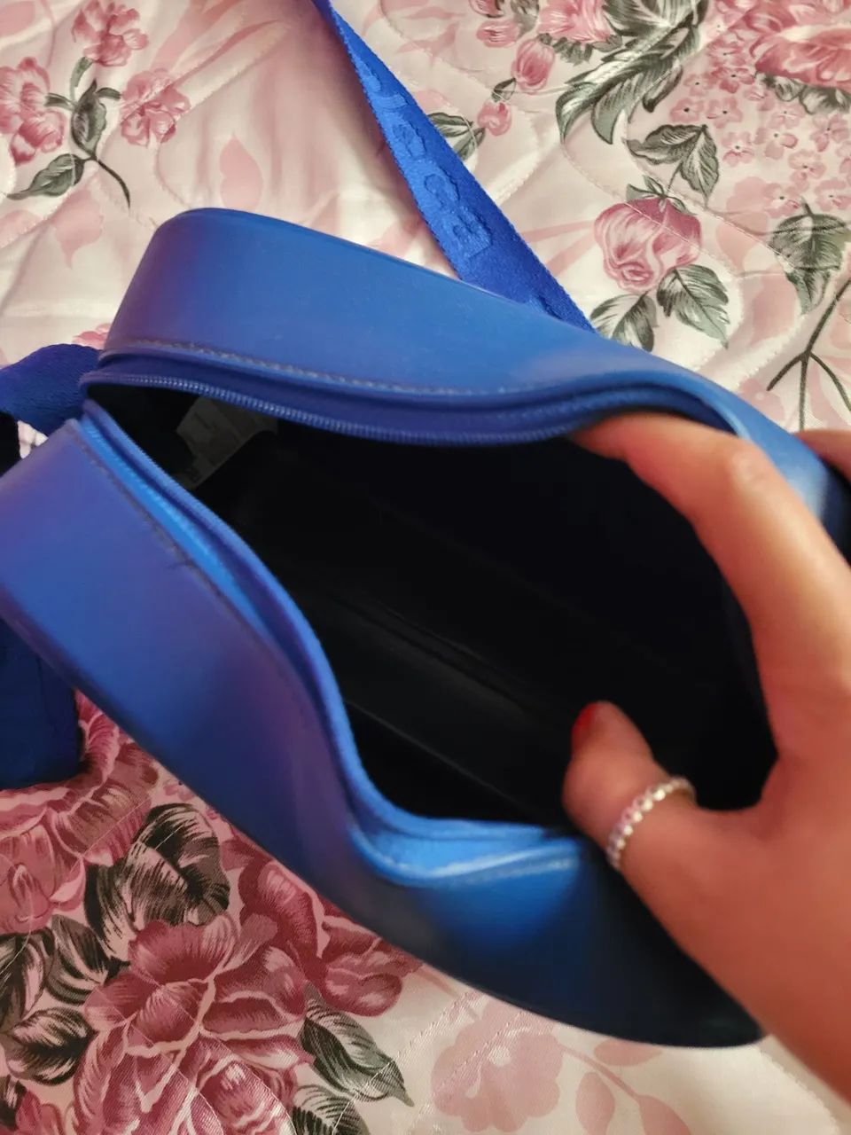 Bolsa transversal moleca azul pvc - Foto 4