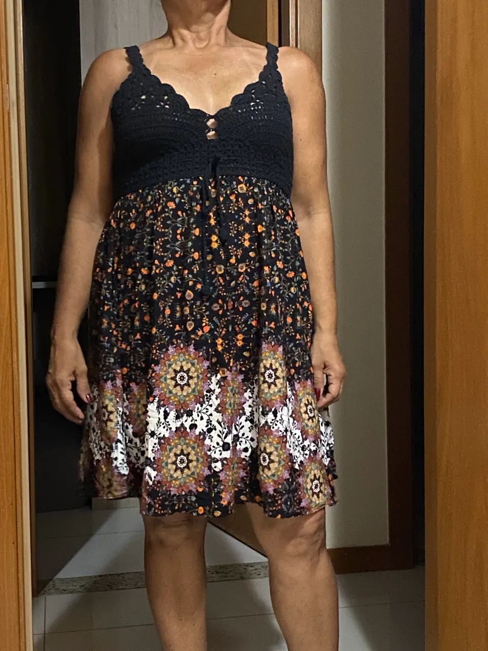 Vestido Farm com Crochê Tam M - Foto 4