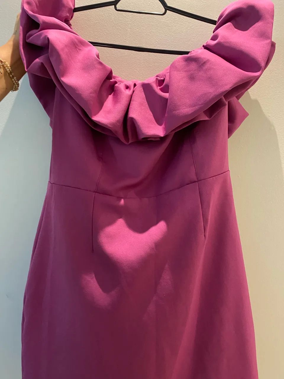 Vestido rosa curto com babado  - Foto 2