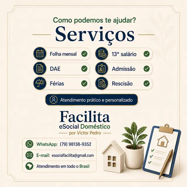 eSocial Doméstico | Folha, DAE, Férias, Admissão e Rescisão - Foto 2