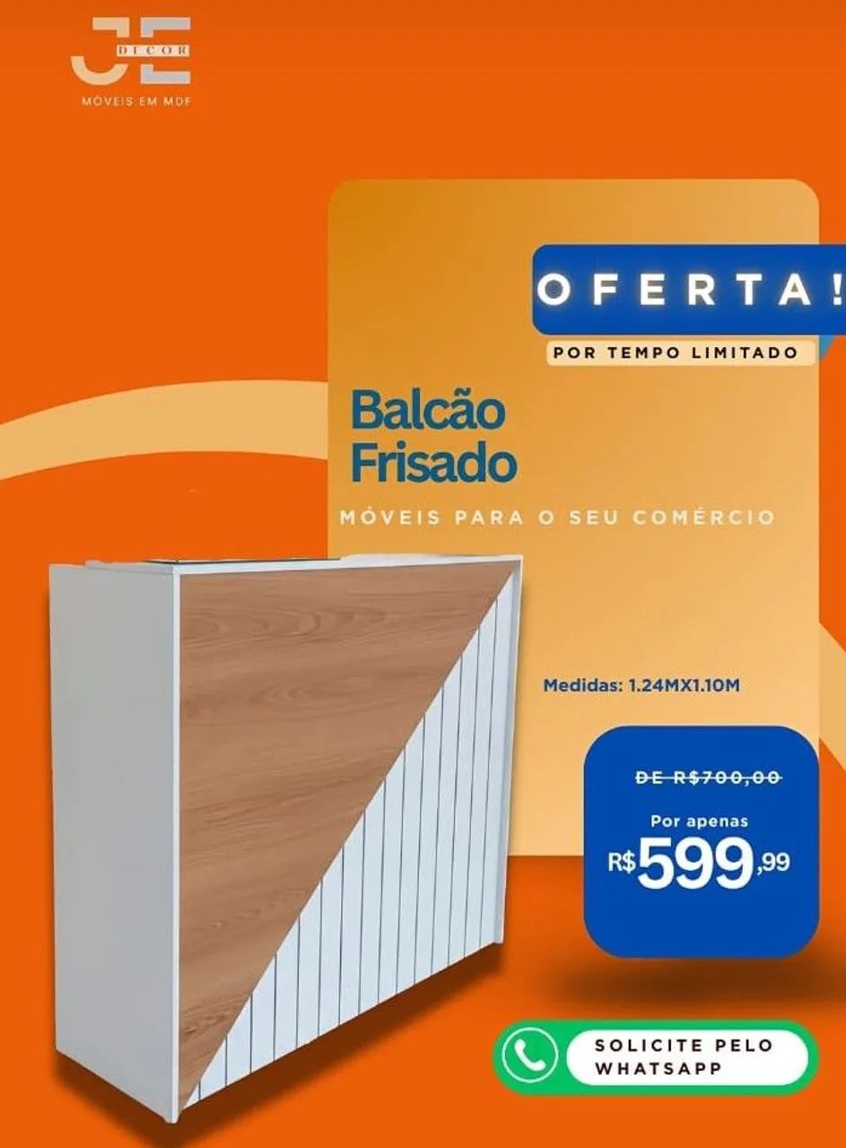 Rei do balcão para atendimento em mdf.entrega grátis 
