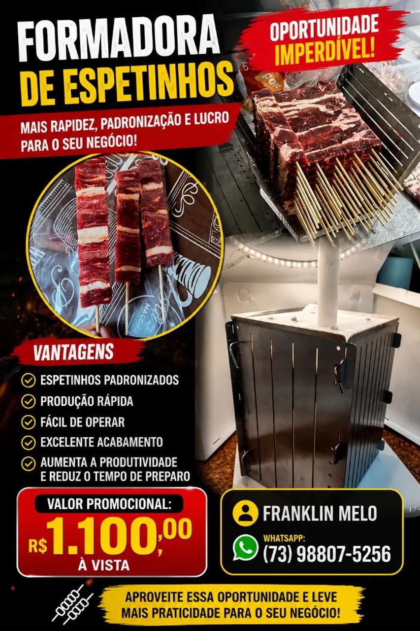 Formadora de Espetinhos em Inox