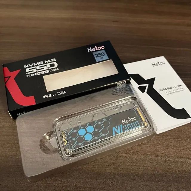 SSD NVME 250 GB Netac 3000 original lacrado - Foto 3