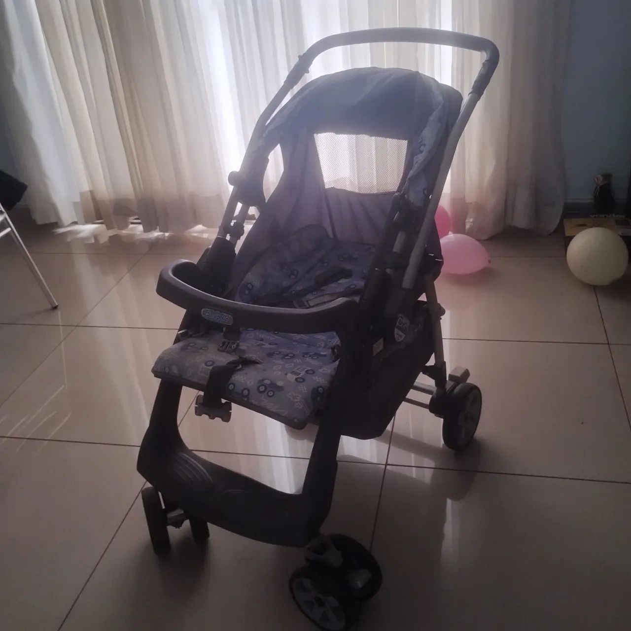 Carrinho de Bebe Burigotto Azul