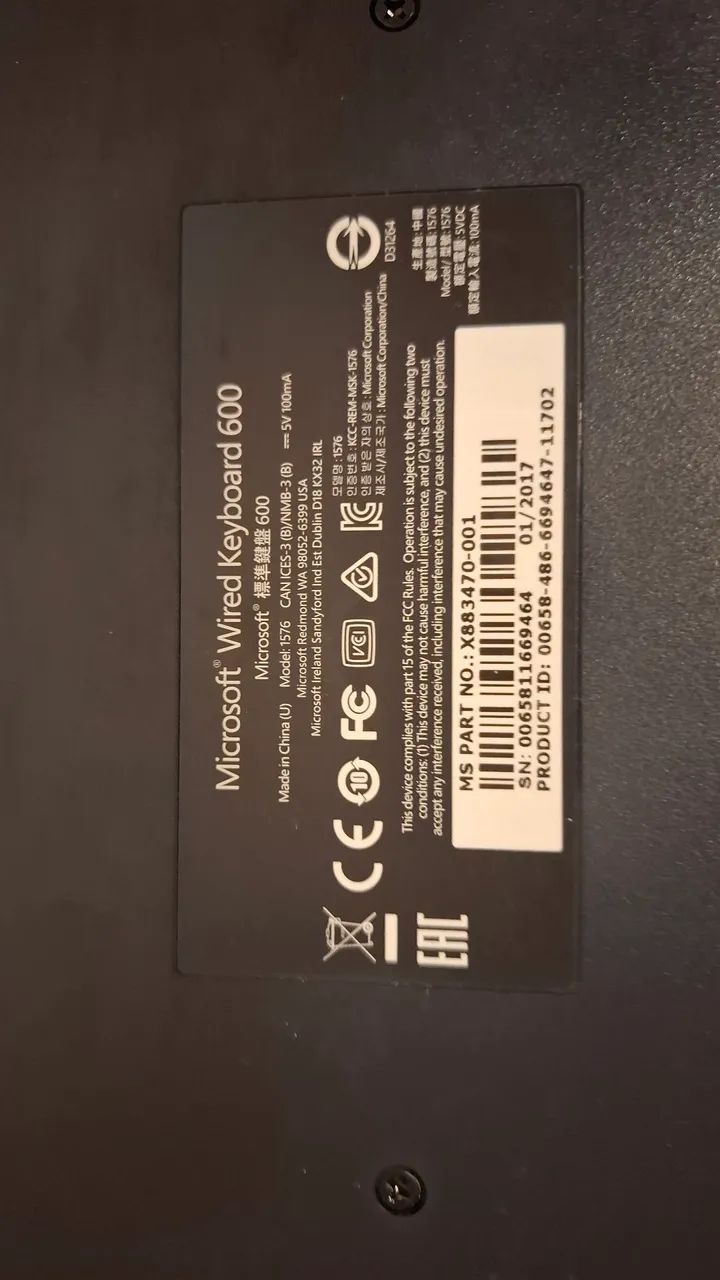 Teclado Microsoft wired keyboard 600 excelente estado - Foto 5