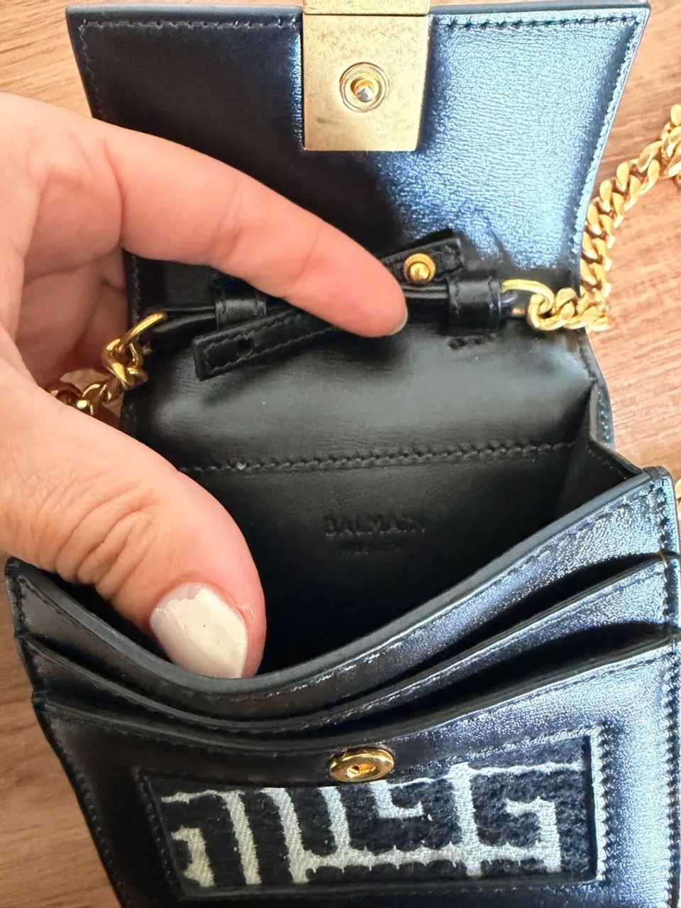 mini bolsa balmain 1945 chain-linked - Foto 3