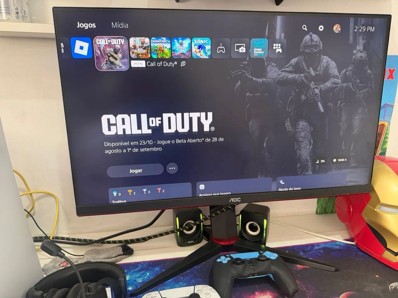 Monitor gamer AOC 165htz em Estado de novo PS5 - Foto 2