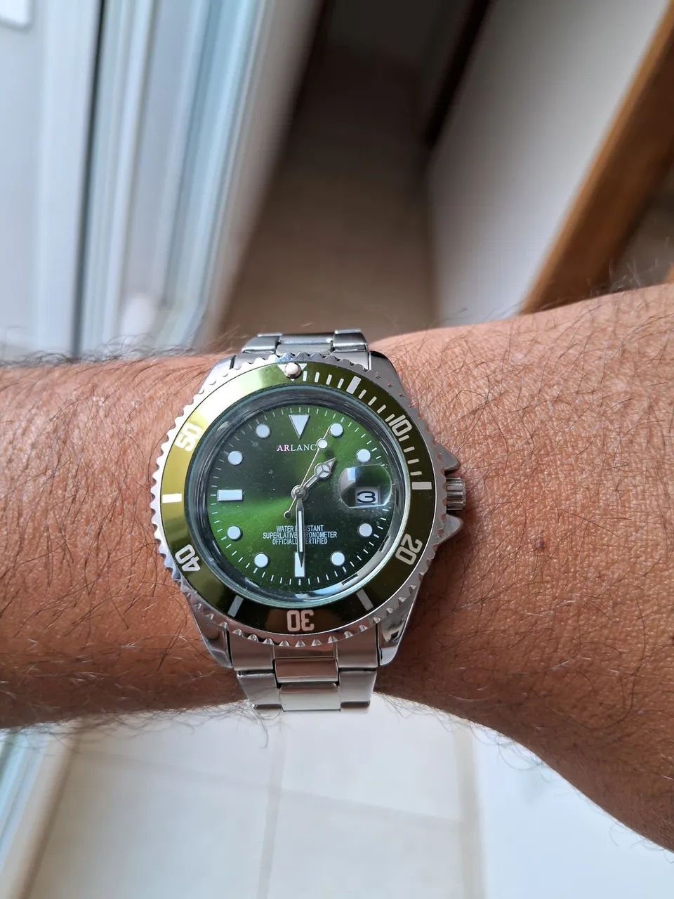 Lindo relógio de pulso marca Arlanch verde - Foto 3