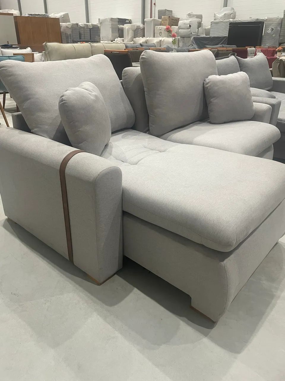 Sofá Retrátil e Reclinável Caixa Zero 3 Lugares Linho cru !! - Foto 2