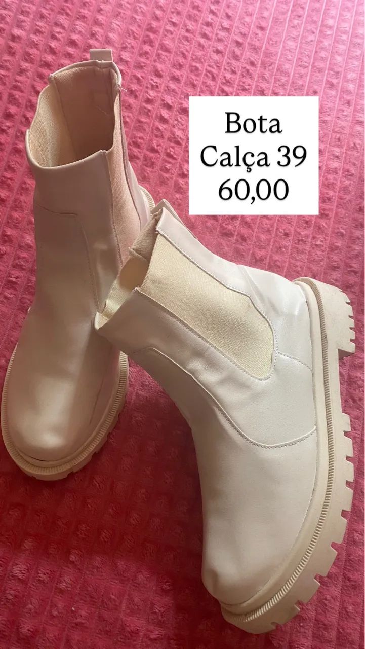 Bota bege nova super confortável 