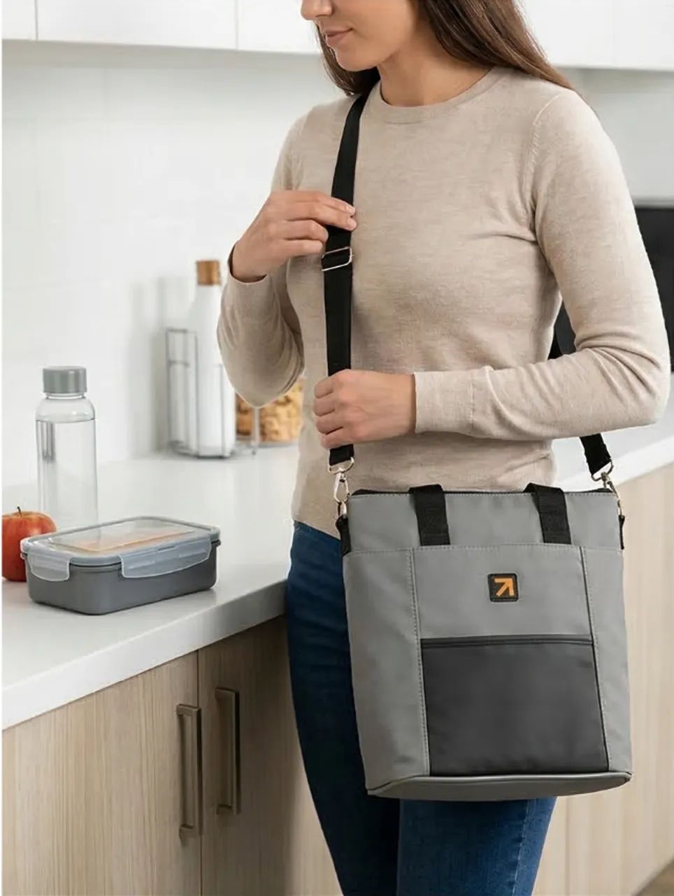 Bolsa Térmica CRMBONUS Cinza + Preto - Foto 4