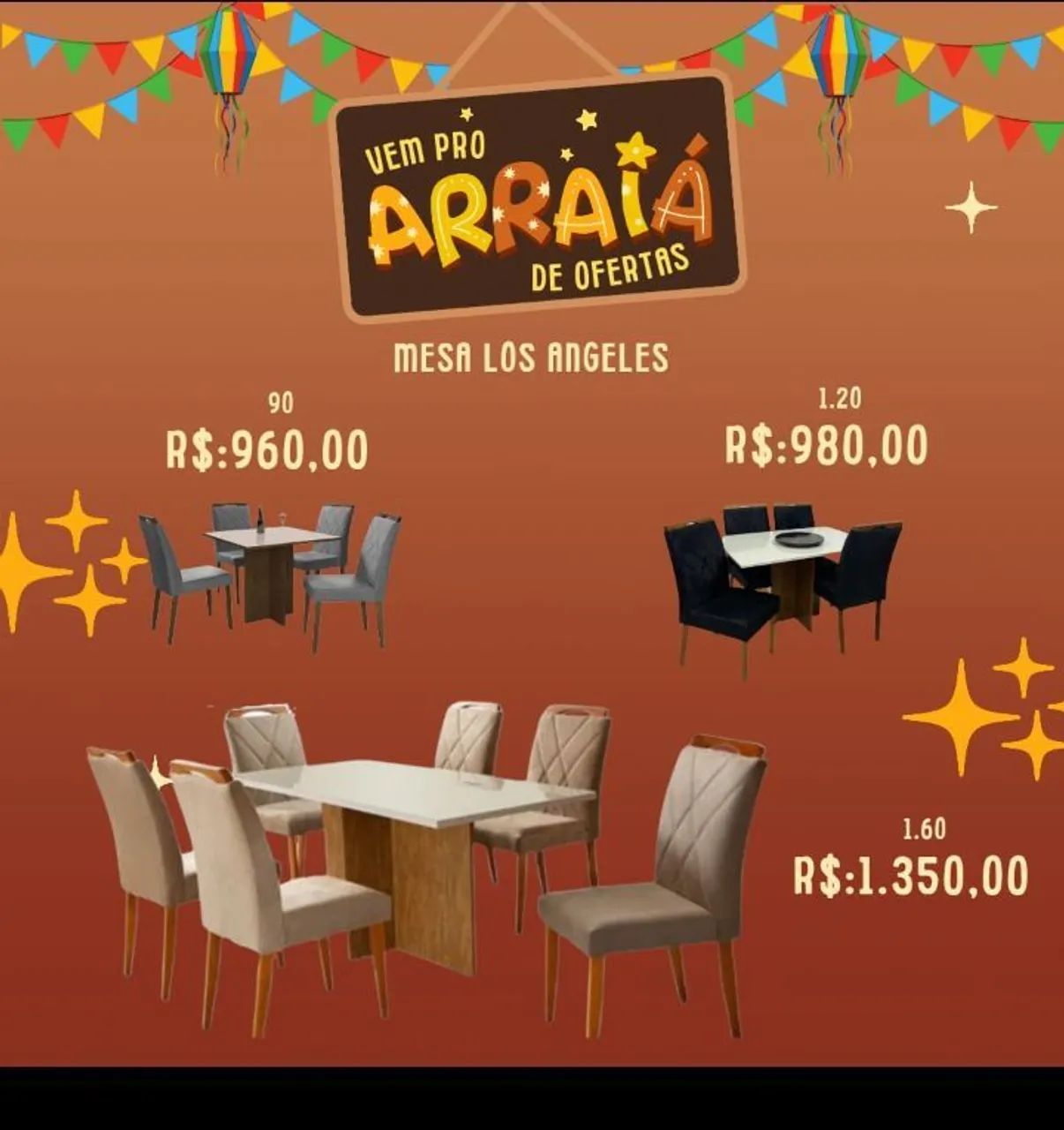 Mesas com cadeiras novas - Foto 3