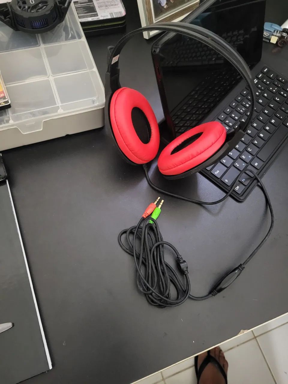 HEADSET P2 COM MICROFONE PC, NOTEBOOK E CELULAR - Foto 3