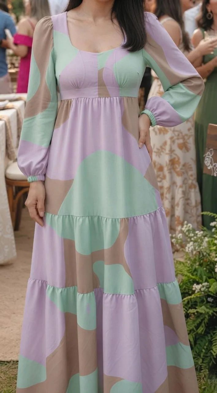 Vestido manga longa lança perfume  - Foto 2