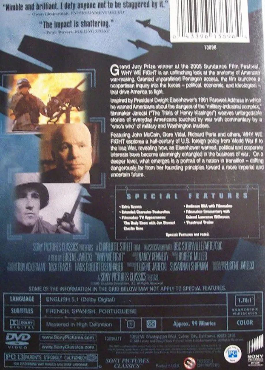 Dvd Documentário Why We Fight Importado Fantástico Raridade - Foto 2