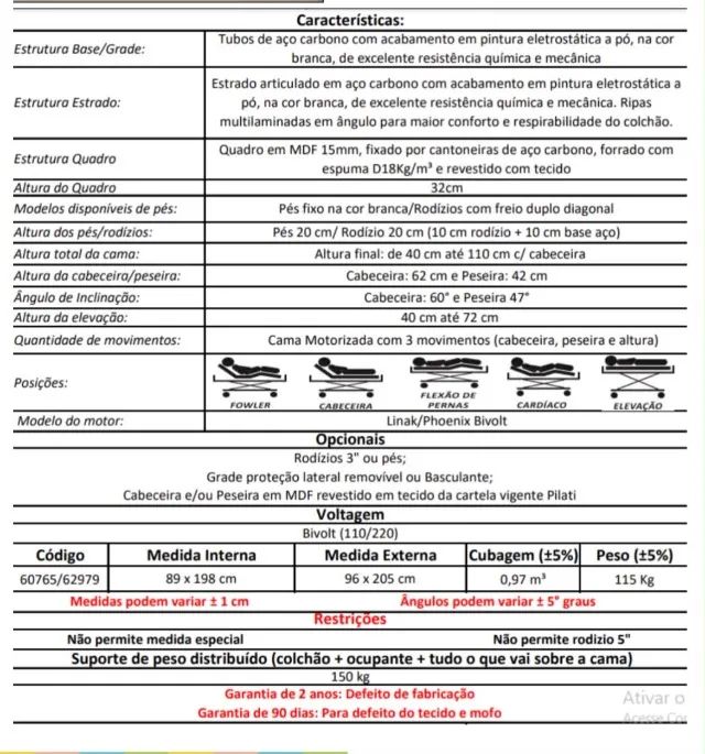 Cama Motorizada Confort Pilati - Foto 3