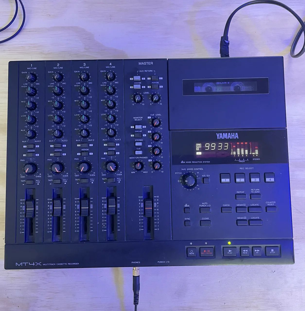 Yamaha Mt4x gravador portastudio multipista de fita cassete