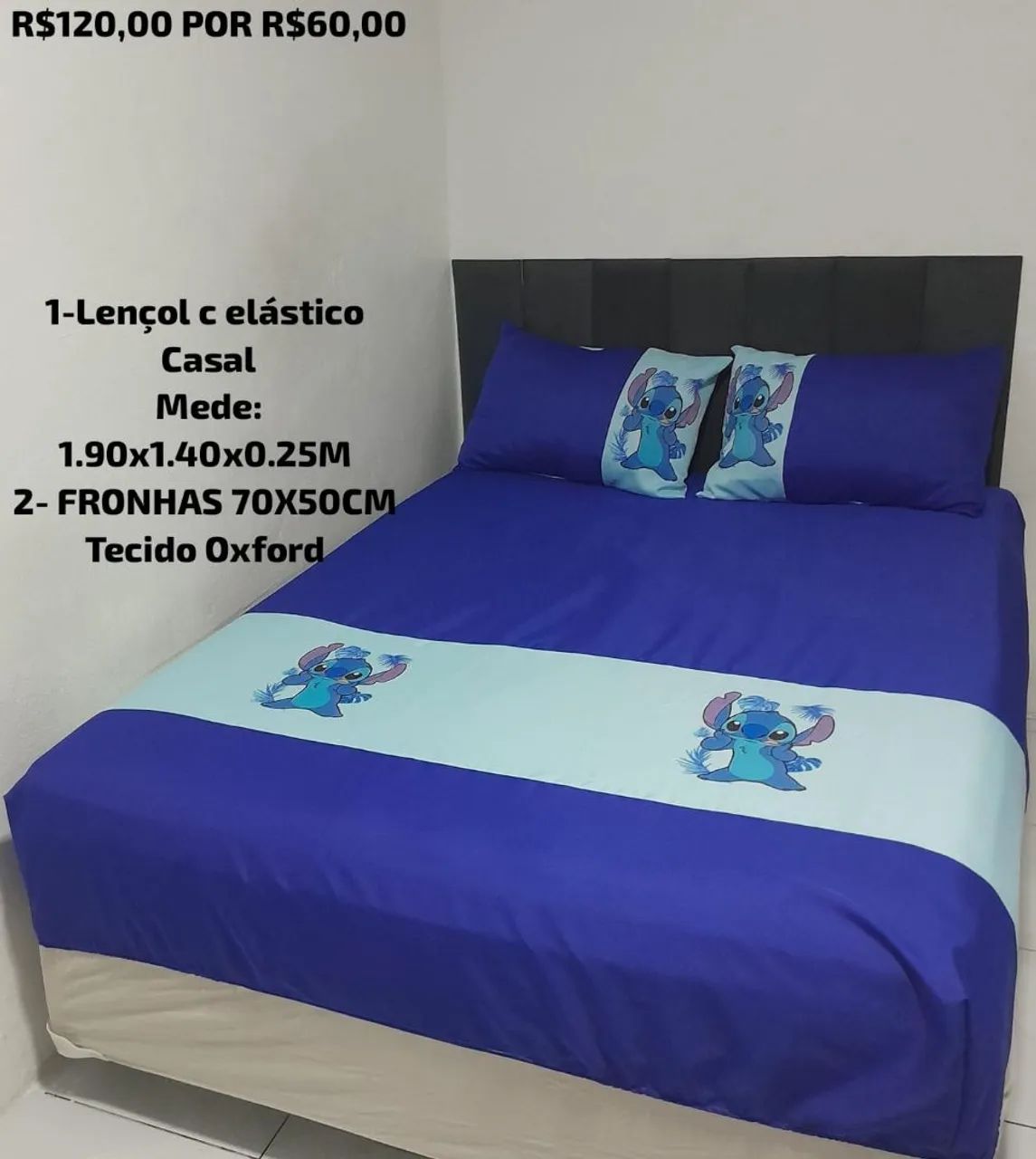 Lençol casal com elástico  - Foto 4